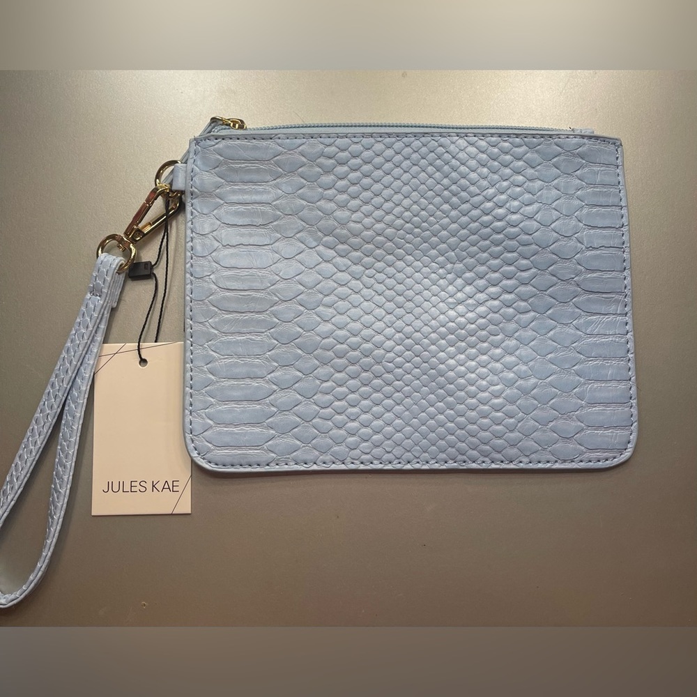 NWT Jules Kae Vegan Snake Leather Wristlet